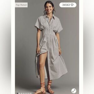 Anthropologie The Tobie Shirt Dress by Exquise